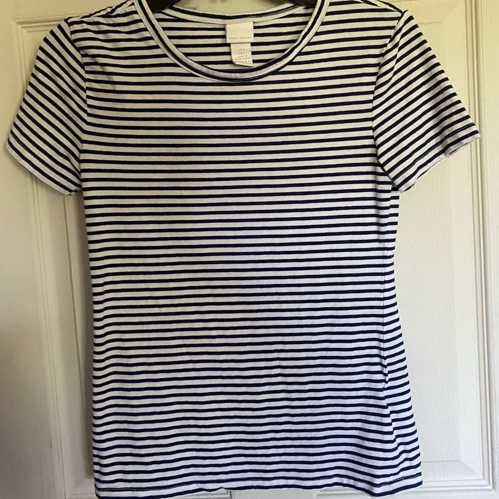 Stripped Short Sleeve Top